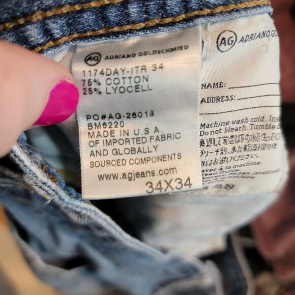 Ag Adriano goldschmied mens the graduate tailored leg 34x34 jeans - Picture 4 of 4